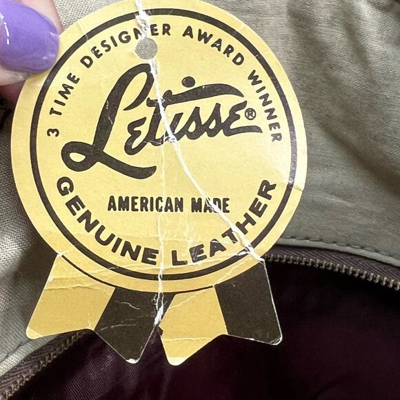 Vintage Letisse Shoulder Hobo Bag Womens Brown Genuine Leather Purse Classic - Picture 13 of 14